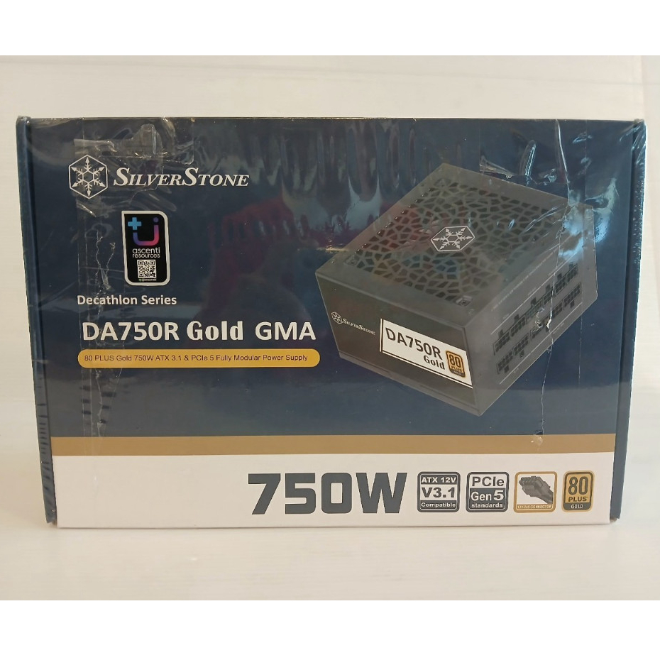 Silverstone DA750R-GMA 750W 80 PLUS Gold ATX 3.0 ไฟฟ้าแบบโมดูลาร์สีดำ