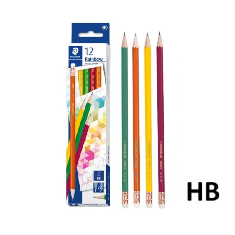 ดินสอไม้ Staedtler รุ่น Norica Rainbow ความเข้ม HB กล่อง 12 ด้าม (ราคาต่อ 1 กล่อง)