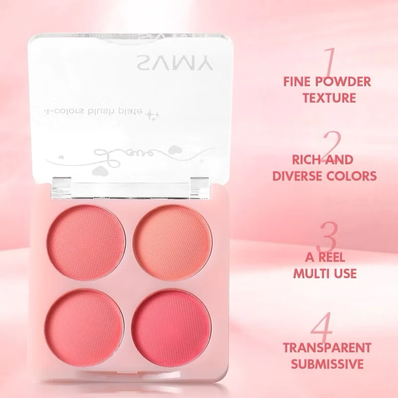 บลัชออน No.8117 พาเลท 4 สีชมพูแมตต์ เป็นธรรมชาติ ติดทน thumbnail 3