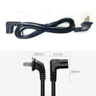 สายไฟ AC Power USA 2Prong Angle Down Power Cord NEMA 1-15P to IEC320 C7 Figure 8 Connector 2X0.75mm 2Pin US Plug 2.5A