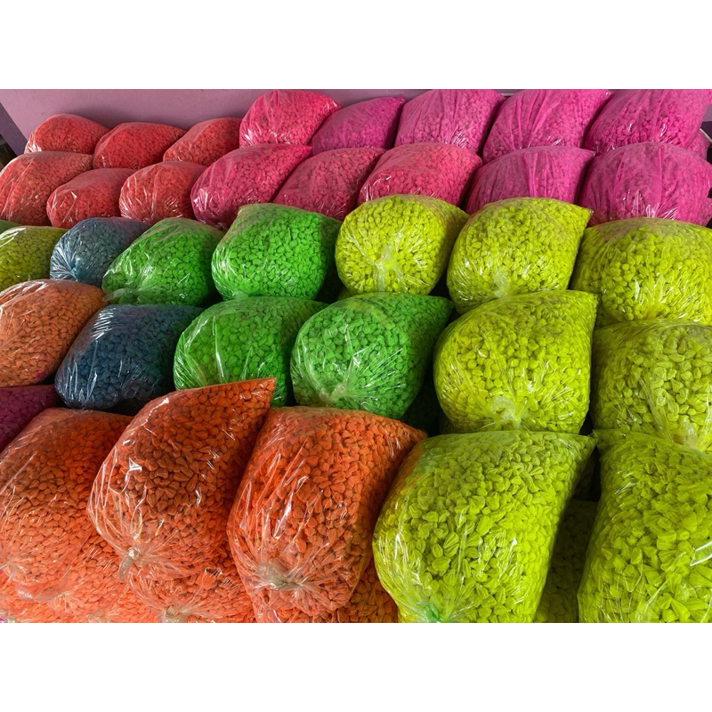 ดินสอพองสีเม็ดเล็ก 10 กิโลกรัม (สดเข้มสด)