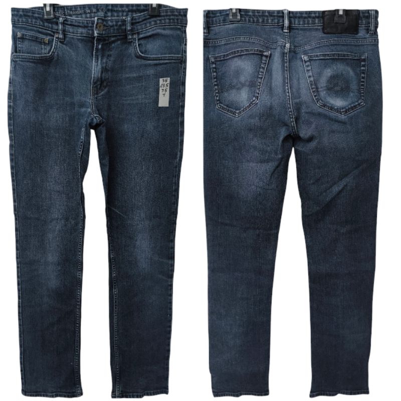 รหัส T.2227 C&A เอว35 ยาว43.5 ปลายขา7.5 ยีนส์ชายมือสอง
