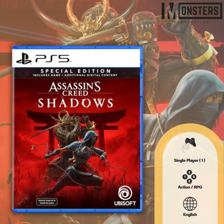 ใหม่ PS5 Assassin's Creed Shadows Special Edition (Z3/Asia)
