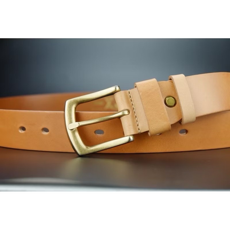 เข็มขัดหนังวัวฟอกฝาด - BATADOR (FA)