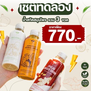 เซตสุขภาพ น้ำกระเทียม + น้ำขมิ้น + น้ำขิง น้ำสกัดสมุนไพร เคร…