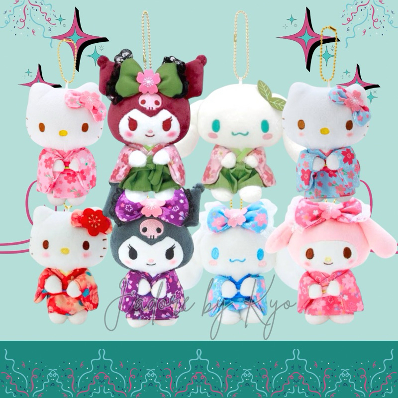 🌈🇯🇵 Sanrio พวงกุญแจซานริโอ้คอลเลคชั่น Kimono ของแท้จากญี่ปุ่นค่ะ