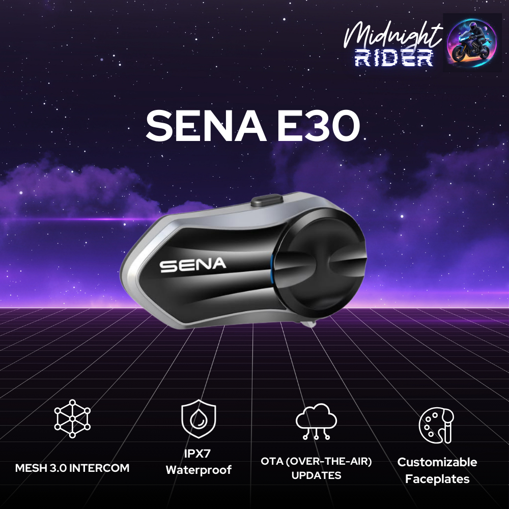 (มี CODE) บลูทูธติดหมวกกันน็อค SENA E30 Mesh Intercom 3.0