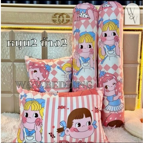 หมอนหนุน หมอนหนุนพิมพ์ลายการ์ตูน มาตรฐานขนาดใหญ่ (เลือกลายได้) หนุนสบายไม่ปวดคอ หมอนข้าง เนื้อผ้าคอตตอน - รูปที่ 6