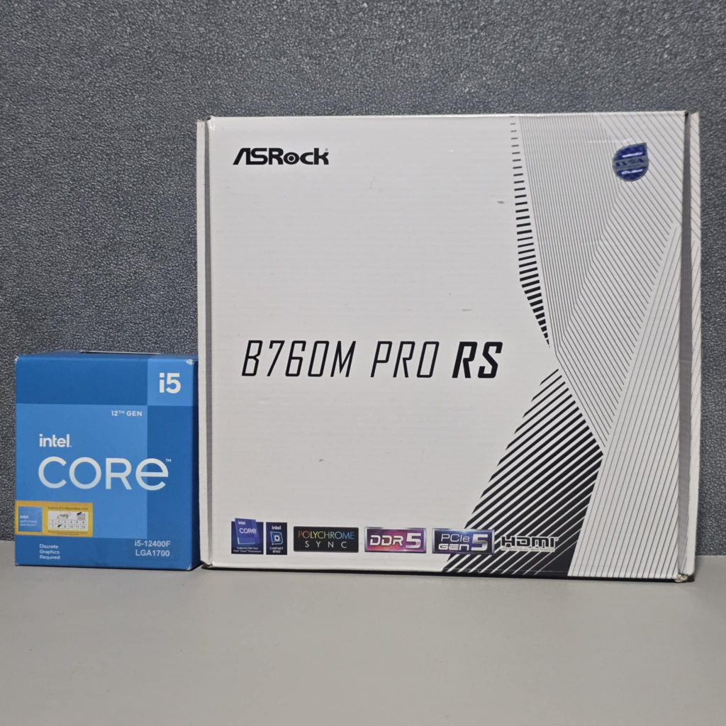 CPU INTEL CORE I5 12400F 6C/12 + ASROCK B760M PRO RS (DDR5) (LGA 1700) (M-ATX) มือ2 (ครบกล่อง) มีประ