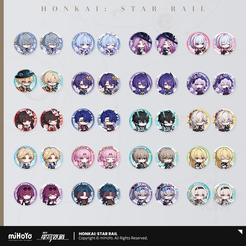 [ พร้อมส่ง / Official ] Honkai Star Rail Owlbert’s Reception Room - Character Badge Set ฮงไค สตาร์เรล เข็มกลัด Robin