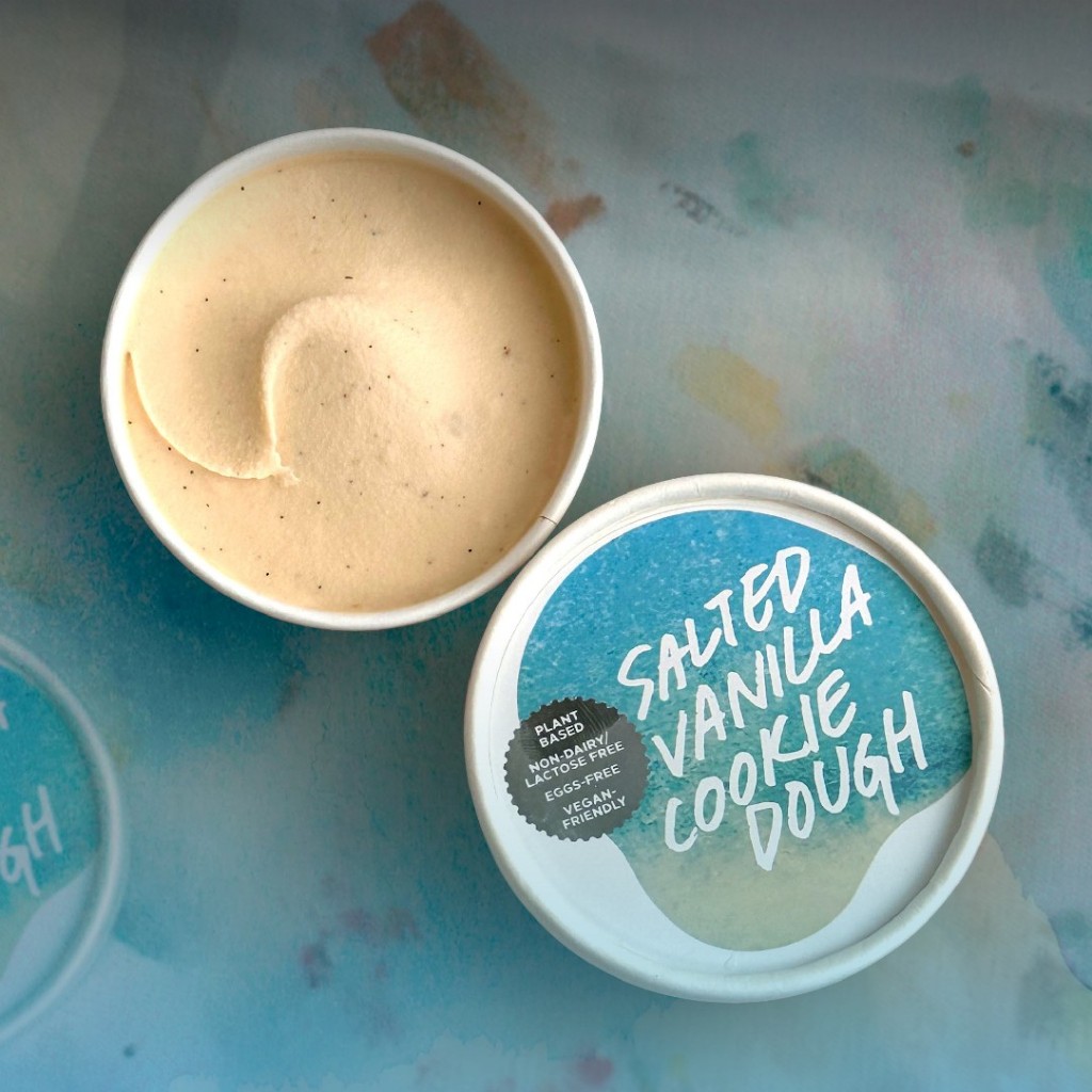ไอศกรีม Plant Based รสวานิลลา แป้งคุกกี้โดว์ (Salted Vanilla Cookie Dough) (85g) - DamnGoodDay (ไอติม/นมโอ๊ต/วีแกน)