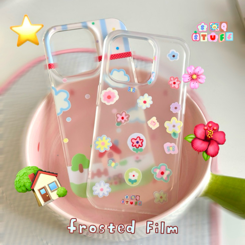 เคสโทรศัพท์ขุ่นเนื้อด้าน 🏡🩶 frosted film เคสใสขุ่น เหลืองยาก