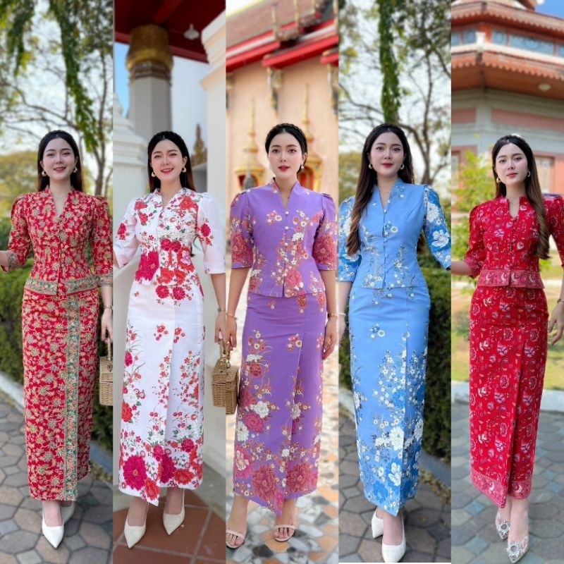 ชุดเซตแยกชิ้นผ้าปาเต๊ะอินโดฯ