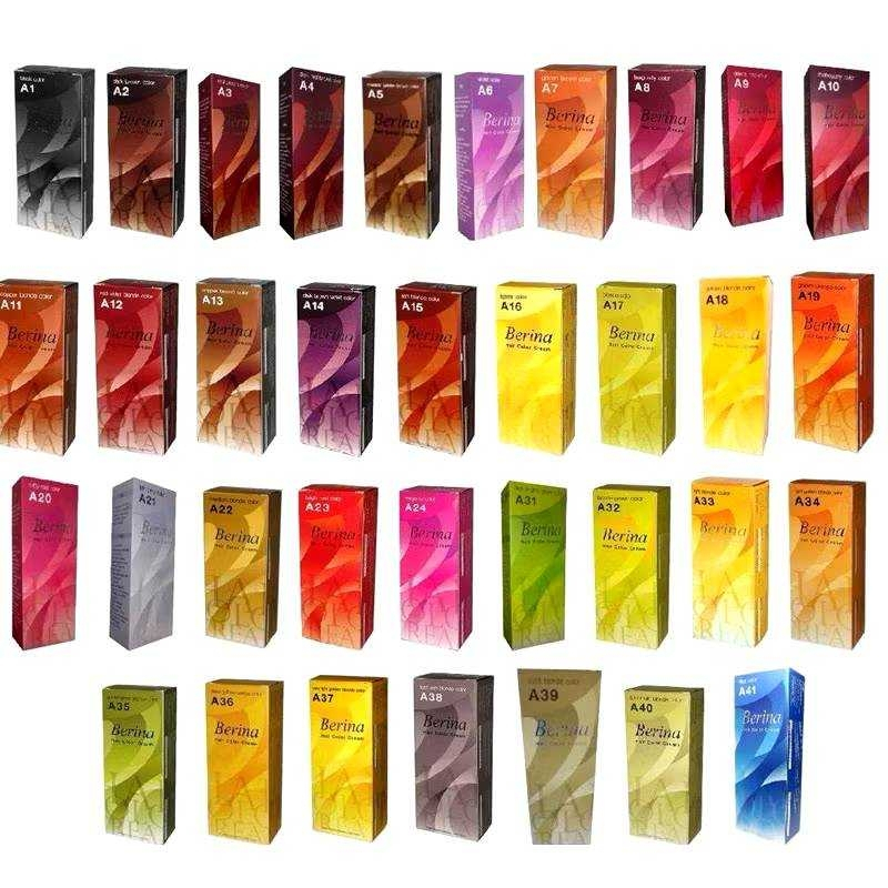 สีย้อมผมเบอริน่า แฮร์คัลเลอร์ สีชัดสดใส  ปิดผมขาวสนิท สีติดทนนาน ผมนุ่มไม่หยาบกระด้าง