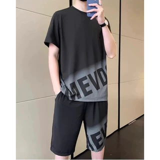 TS MEN เสื้อชุดผู้ชาย เสื้อผู้ชาย กางเกงขาสั้นผู้ชาย (เสื้อ+กางเกงขาสั้น) ดีไซน์เก๋ ขนาดมาตรฐาน TZ23