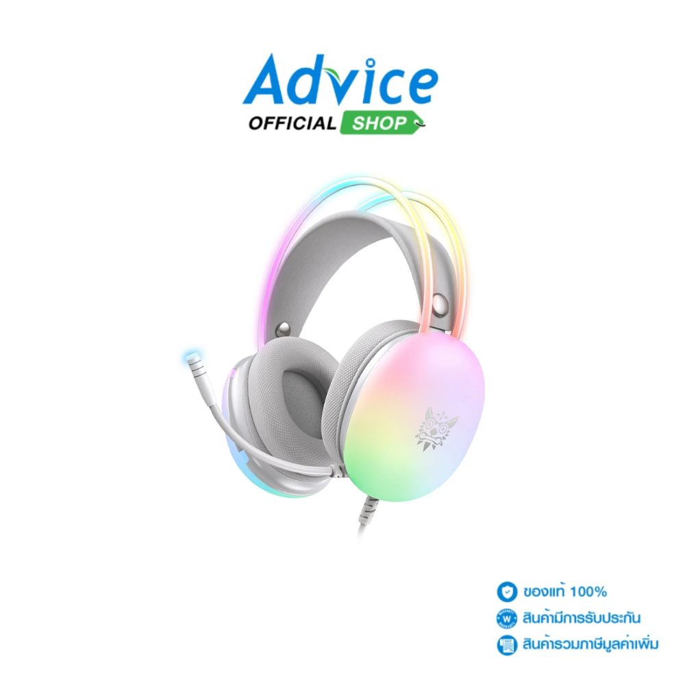 HEADSET(7.1) ONIKUMA X25 HOTARU GAMING (WHITE) - A0165385