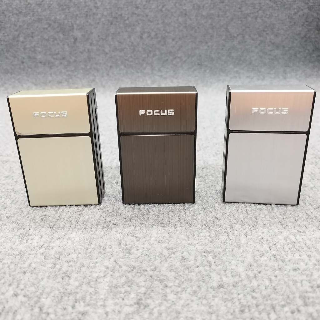 FOCUSกล่องใส่บุหรี อลูมิเนียมทนทาน กันกระแทก ทนความชื้น ทนแรงกด และเหงื่อ เก็บได้ 20มวน ทังซอง แค่กล่อง