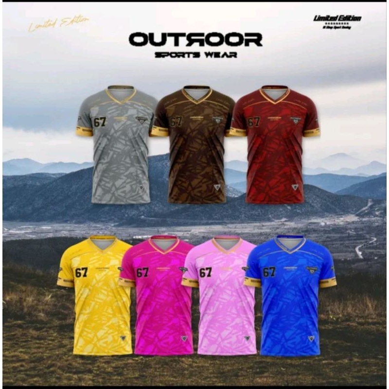 เสื้อกีฬาคอวี #67แขนสั้น สีมาใหม่ เนื้อผ้าโพลีเอสเตอร์ หนานุ่มใส่สบาย มีให้เลือก 7 สี ไซส์ S-2XL  Sport  ออกกำลังกาย