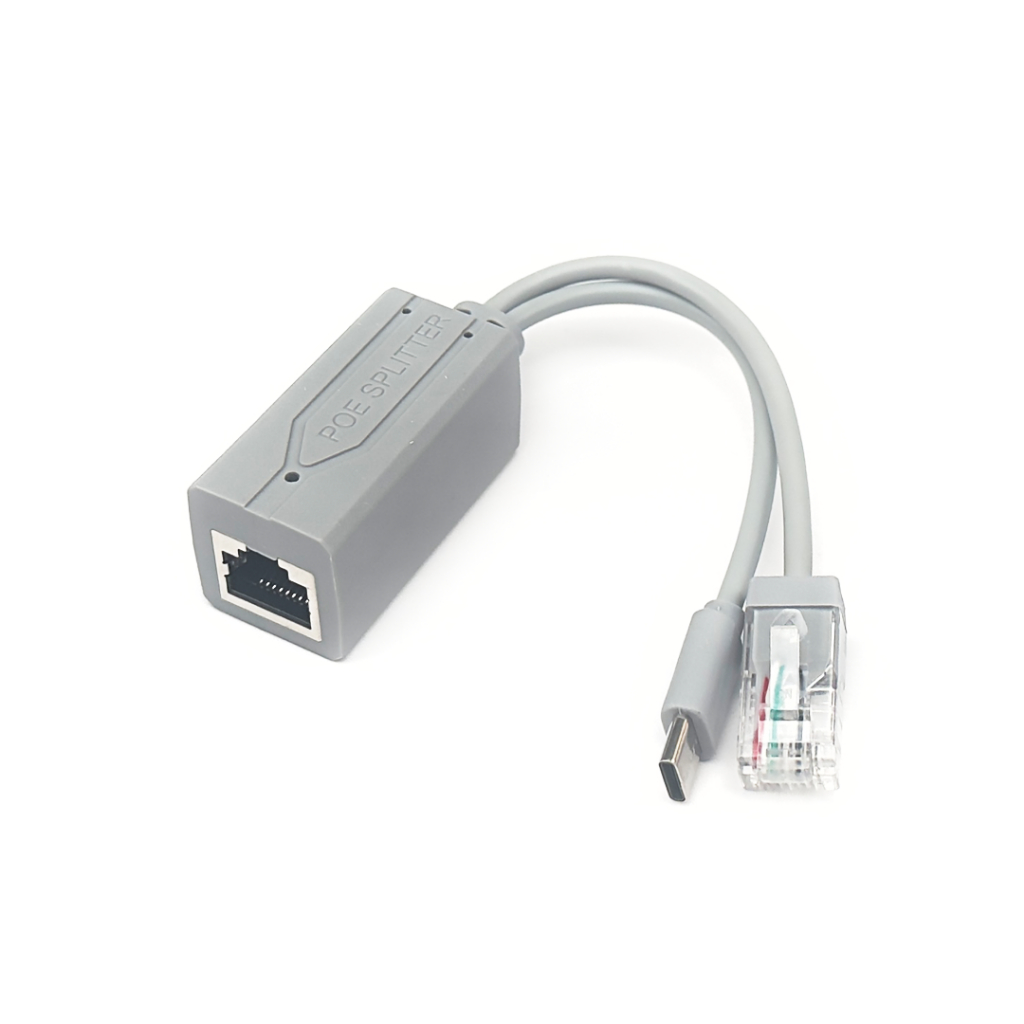 PoE Splitter 48V to USB TYPE-C (5V) แบบสั้น รองรับความเร็ว 10/100M