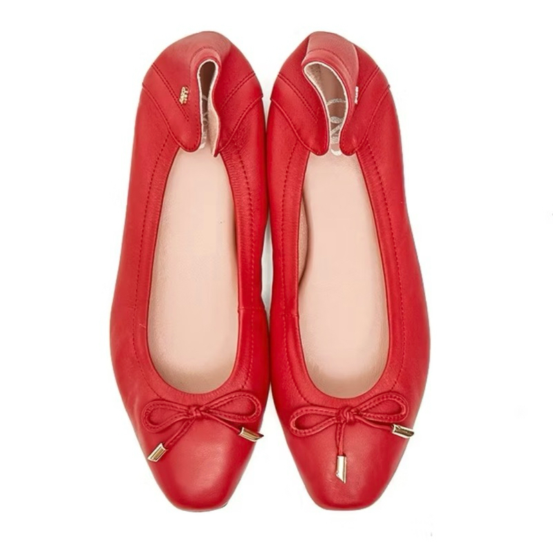 O&B รองเท้าหนังแกะ รุ่น AUDREY COMFY IN CHERRY RED
