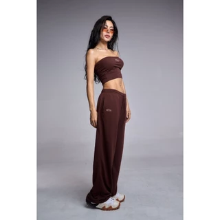 Atipashop - DEV WARM PANTS กางเกงวอร์ม ขายาว เอวยางยืด ปักโลโก้