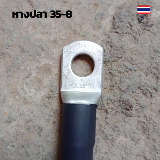 สายไฟต่อแบต สายไฟโซล่าเซลล์ สายพ่วงแบต สายไฟเบอร์ 35 sq.mm.เข้าหางปลาเบอร์ 35-8 ทั้งสองด้าน สายไฟยาว 200 ซม.
