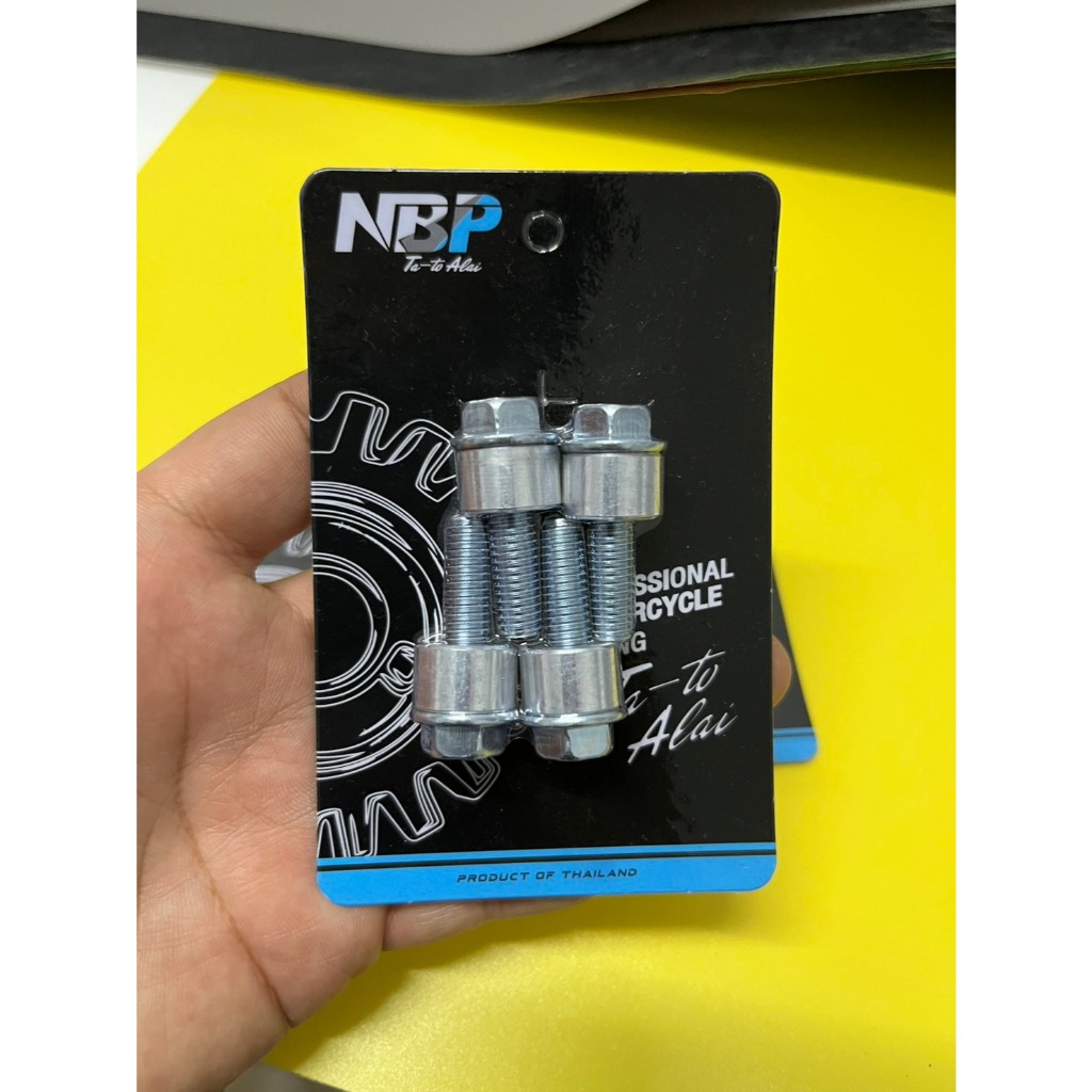 ชุดน็อตหลบคอท่อ M8*30+บูชมิเนียม งานNBP #NBP00127