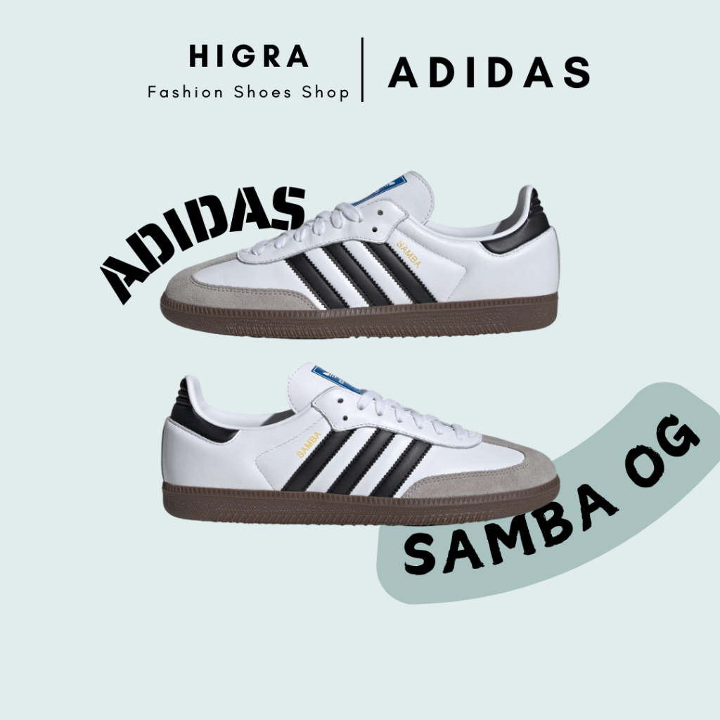 ของแท้ 100% Adidas Originals Samba OG B75806 / B75807 Cloud White / Core Black / Gum รองเท้า