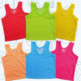 ( เเพ็ค 3 / 6 / 12 ตัว ) เสื้อกล้ามเด็กหน้าร้อน เนื้อนุ่ม ใส่สบาย ระบายอากาศดี เสื้อกล้ามมีรูสำหรับเด็ก น่ารักๆ *0006