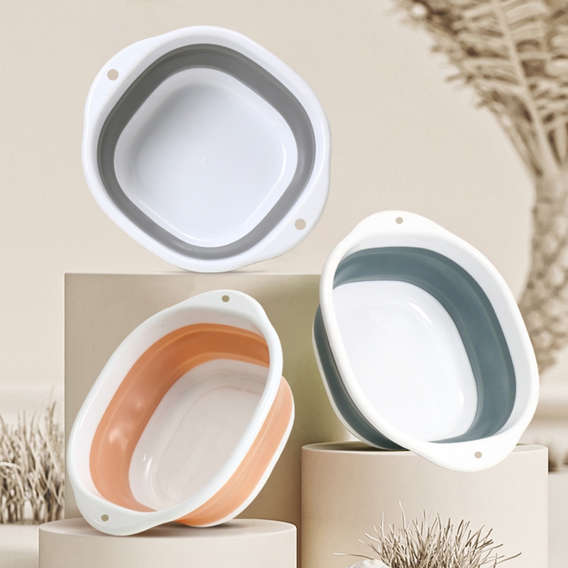 กะละมังพับได้ กะละมังใหญ่ อ่างล้างหน้าแบบพับได้สําหรับการเดินทางที่บ้านหอพักนักเรียนสําหรับซักผ้า