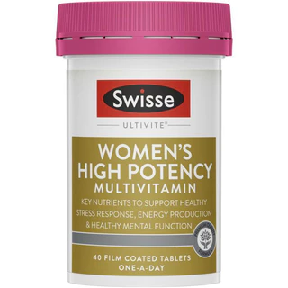 Swisse Ultivite Women's High Potency Multivitamin 40 Tablets เสริมสร้างความมีชีวิตชีวา สุขภาพกระดูก สุขภาพผิว
