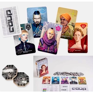 corcai เกมโค่นอำนาจ Coup Board Game (ภาษาอังกฤษ) เกมการ์ดสนุกสนาน พร้อมส่ง