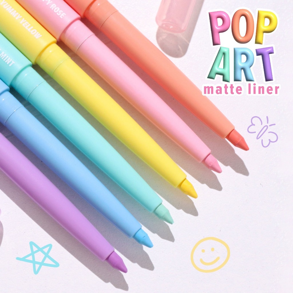 ถูก/แท้/มีไลฟ์ อายไลน์เนอร์ Cathy Doll Pop Art Matte Liner ไลเนอร์ ดินสอสีไลเนอร์ เนื้อแมท เขียนลื่น สีชัด ติดทน กันน้ำ