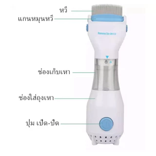 หวีสางเหา หวีดูดเหา หวีดูดเหาไฟฟ้า หวีไฟฟ้ากำจัดเหา หวีสางเหา เครื่องกำจัดเหา