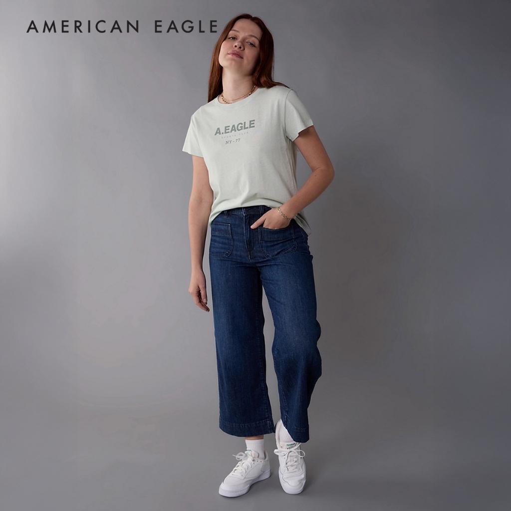 American Eagle Tie-Dye Graphic T-Shirt เสื้อยืด ผู้หญิง กราฟฟิค (NWTS 037-9932-300)