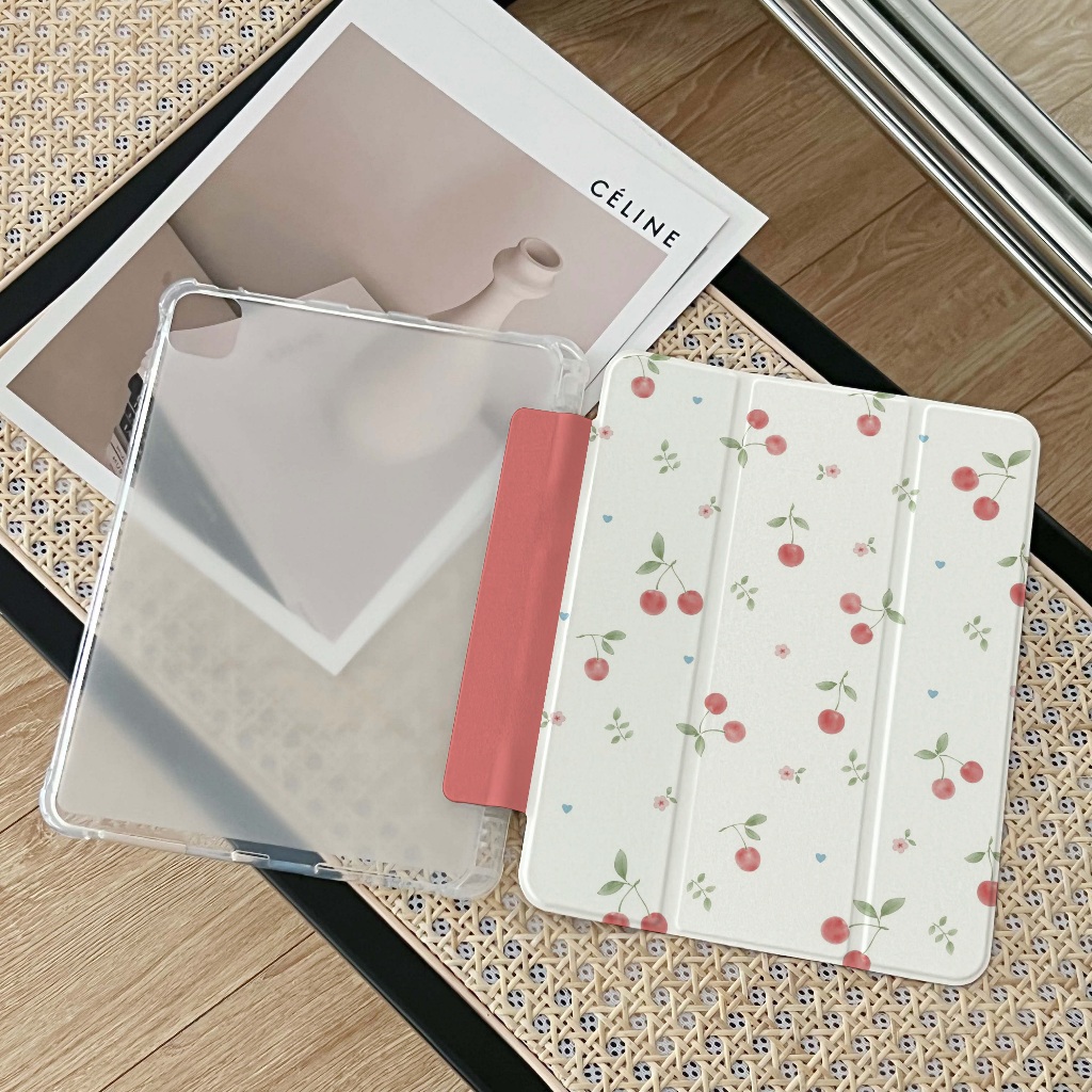 จัดส่งจากกรุงเทพฯ เคสipad เชอร์รี่ Gen12 Air5 Pro11 Air7/6 Mini7 น่ารัก เคสไอแพด Gen6/5 Air4 Gen8/7