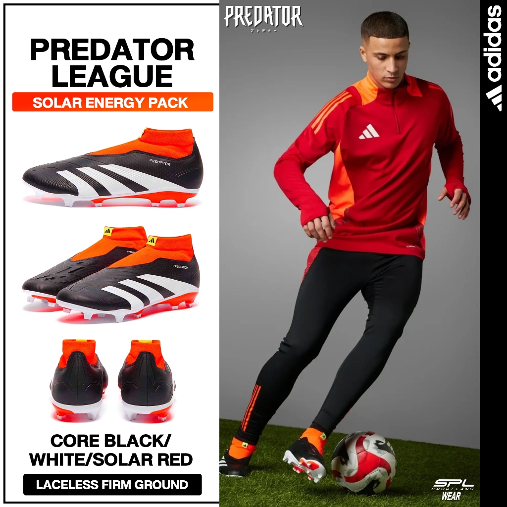Adidas รองเท้าฟุตบอล รองเท้าสตั๊ด หุ้มข้อ FB Predator 24 League Laceless Firm Ground IG7768 (3500)