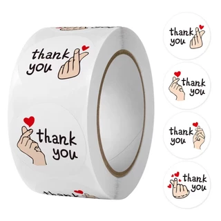 500ดวง สติ๊กเกอร์ขอบคุณ ติดกล่อง ติดแก้ว น่ารัก ตกแต่ง สำเร็จรูป Sticker Thankyou K03