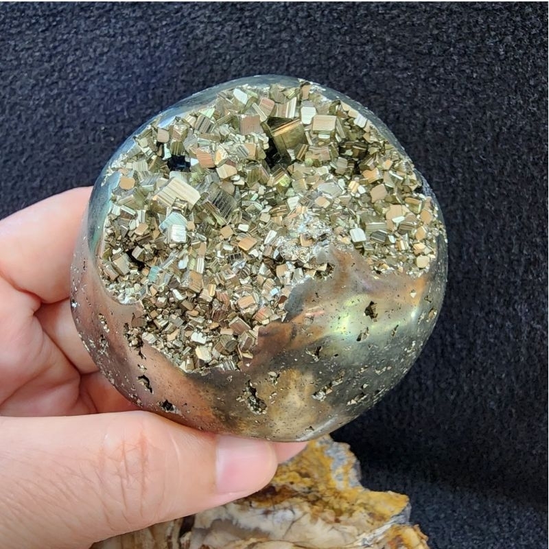 หินก้อนไพไรต์เปรู ไพไรต์ เพชรหน้าทั่ง Peru pyrite(Pyrite)