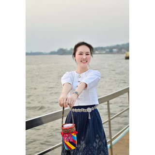 เข็มขัดเงิน ลายดอกไม้โบราณ