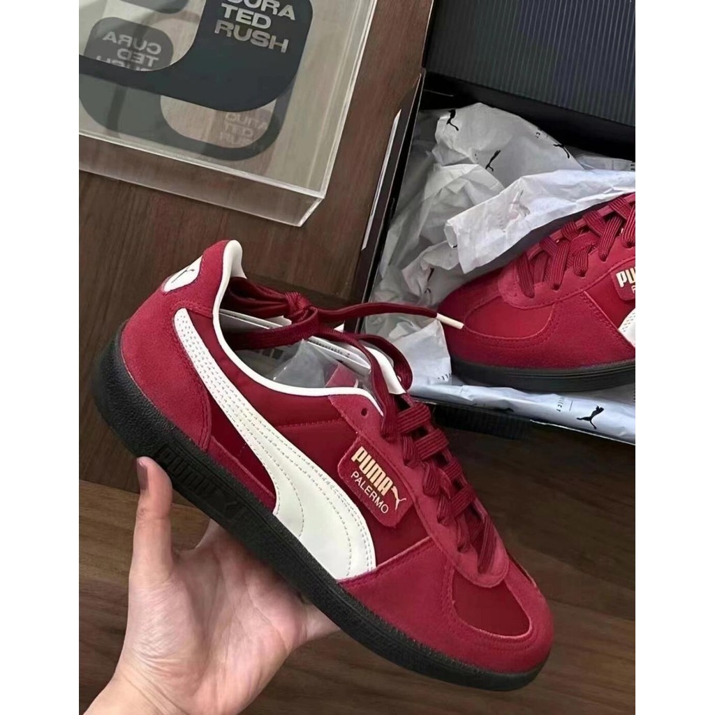 🔥พรีออเดอร์🔥💯 PUMA Palermo OG（402109-03）   รองเท้าผู้ชายและผู้หญิงแท้
