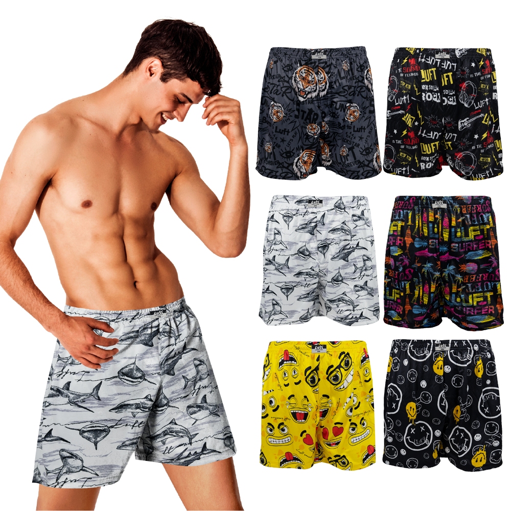 LUFT BOXER บ๊อกเซอร์ ผ้าไมโคร พิมพ์ลาย รุ่น L4077 บรรจุ 1 ตัว/แพ็ค (มีให้เลือก 6 ลาย)
