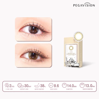 PEGAVISION คอนแทคเลนส์สี รายเดือน รุ่น KAORI สี Gardenia Brown (2 เลนส์/กล่อง)