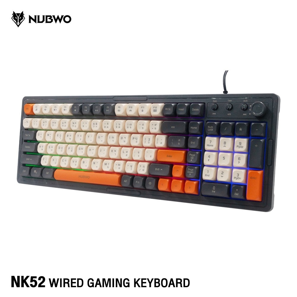คีย์บอร์ดเกมมิ่ง Nubwo MARS NK-36 NK-49 NK-52 NK-55 NK-56 NK-57 Gaming Keyboard คีย์บอร์ด มีไฟ ประกันศูนย์ 1 ปี รูปที่ 8