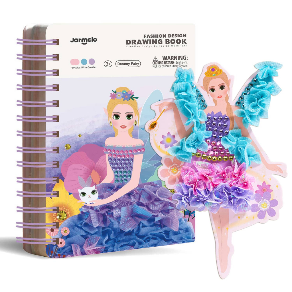 Jarmelo (Joan Miro) เซตสมุดกิจกรรมออกแบบแฟชั่นเสื้อผ้าแบบพกพา Fashion Design Drawing Book - Fairy