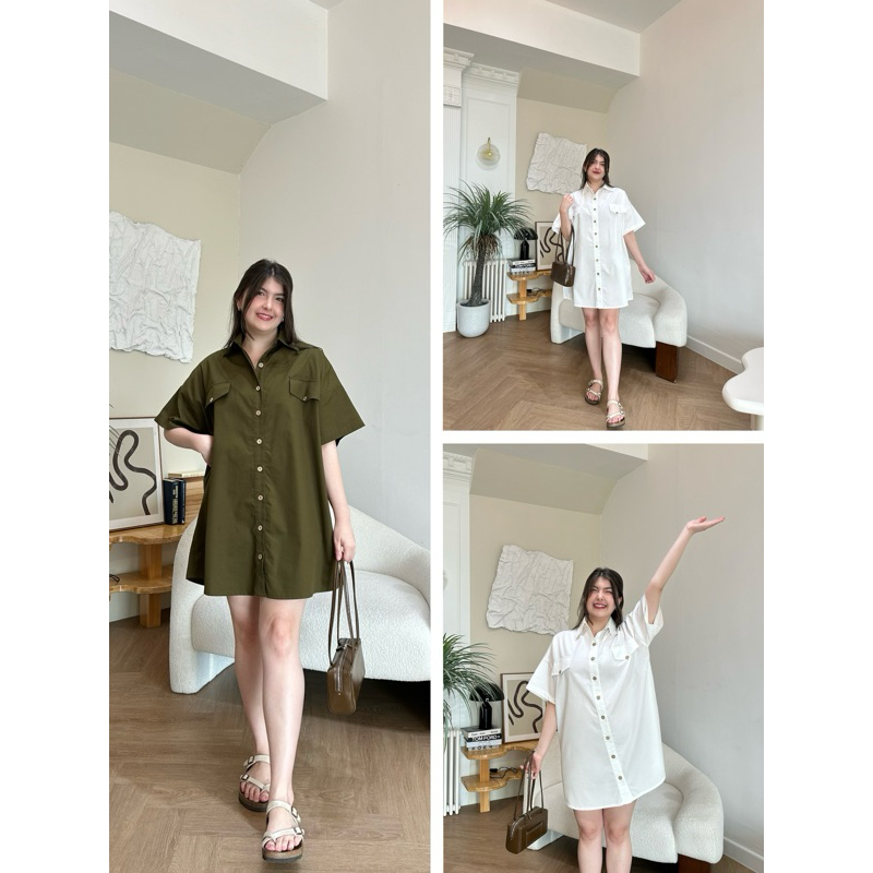 CurveG Safari Dress เดรสซาฟารี