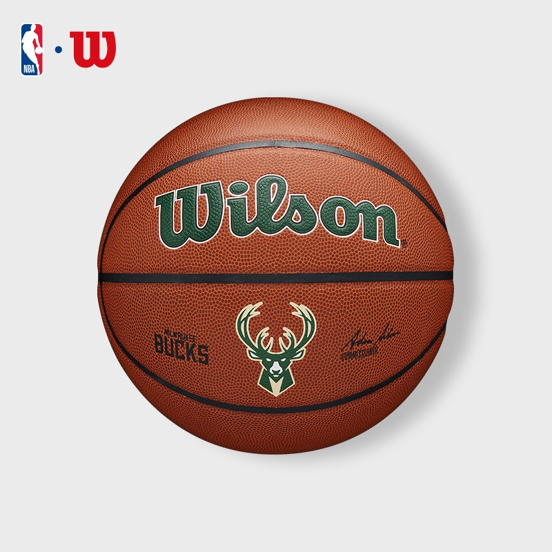 WILSON NBA Team Composite Milwaukee Bucks ลูกบาสเกตบอล PU 100% Size 7 WZ4029317XB7 Official Store