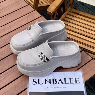 รองเท้าคัชชู หุ้มส้น รองเท้าใส่ทำงาน รองเท้าผู้หญิงแฟชั่น ส้นหนา 8 เซน เสริมส้น งานEVA SHO-SUNG308