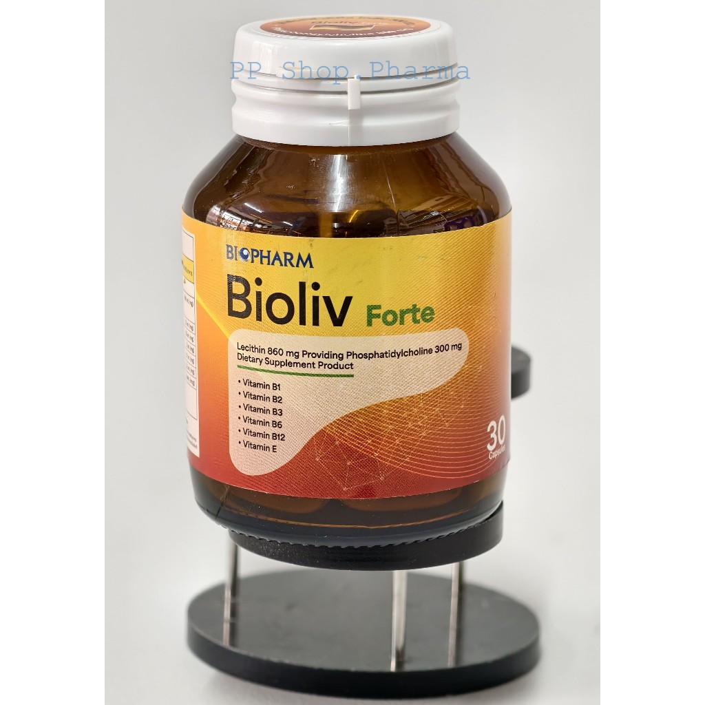 Bioliv Forte ช่วยดูแลสุขภาพตับ Phosphatidylcholine + Vitamin B,E 30 แคปซูล