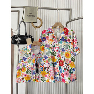 เสื้อคู่ลายดอก มี 4 ลาย ผู้ชาย อก 44 ผญ อก 40  ป้าย matinee